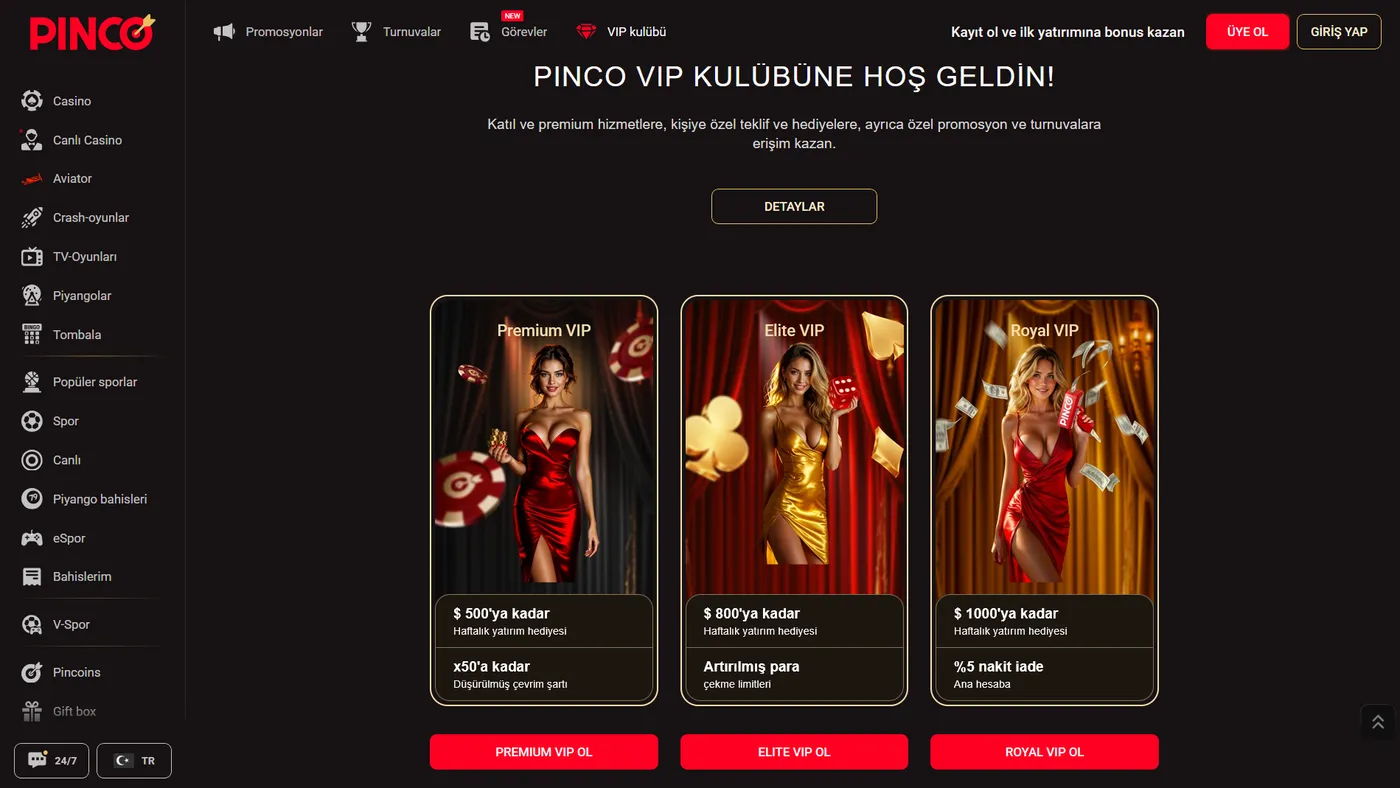 Sadakat programı: VIP oyuncular için ödüller